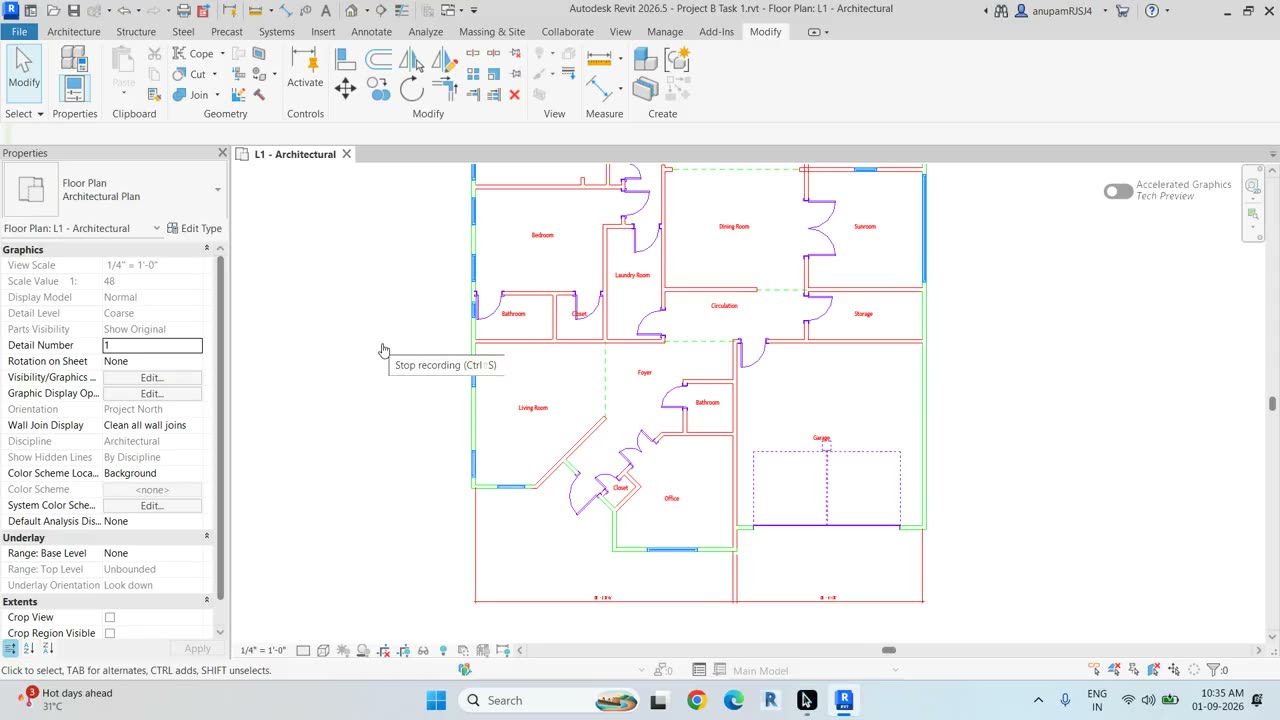 Relocating a garage by mirroring